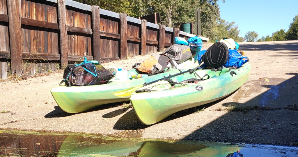 Kayak camping at Lake Drummond, VA